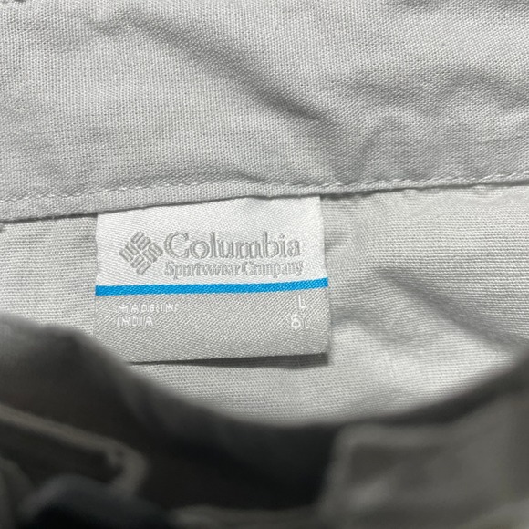 Columbia PFG Mens Gray Cargo Fishing Shorts Size L 6 Inch Inseam Utility Outdoor - Picture 2 of 6